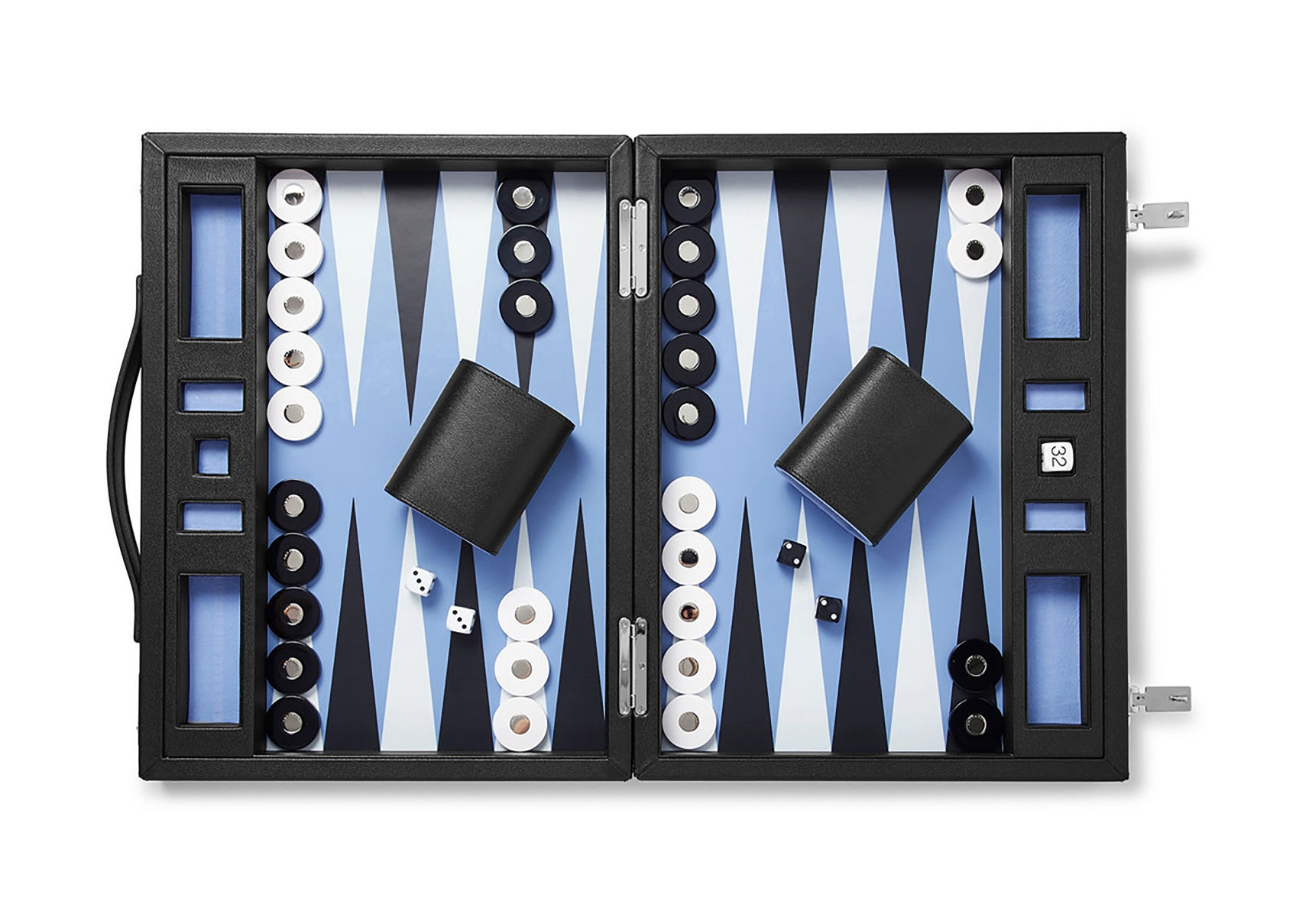 Smythson's Grosvenor leather travel backgammon set